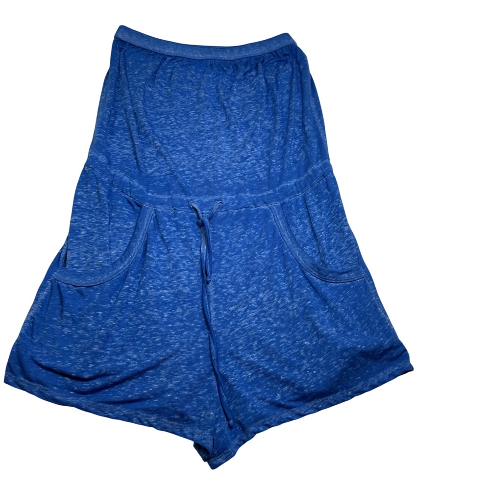 BECCA Romper‎ Women Large Blue NEW Strapless Drawstring Space Dye Coverup